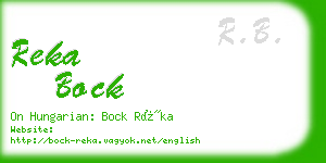 reka bock business card